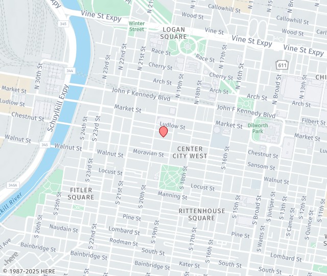 Location Map: 1919 Chestnut Street Philadelphia, PA 19103